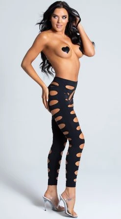 Beverly Hills Naughty Girl Bodega Beauty Slashed Leggings -LEG AVENUE Shop BH 69574SD BLACK PS12182019 7