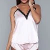 Be Wicked Luna Satin Pajama Short Set