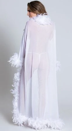 Be Wicked Deluxe White Feather Robe -LEG AVENUE Shop BW BW834W WHITE PS05062019 8