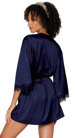 Dreamgirl Luxurious Slumber Pajama And Robe Set -LEG AVENUE Shop DG 12789 Nocturnal Back 2023MAY