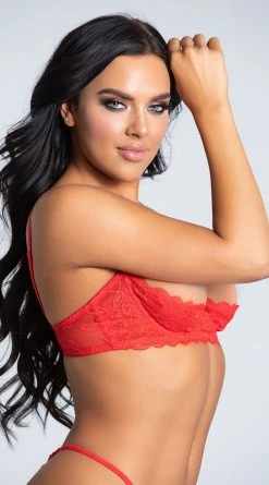 Dreamgirl Sultry Nights Open Cup Shelf Bra -LEG AVENUE Shop DG 9386 RED PS12182019 5 Edit