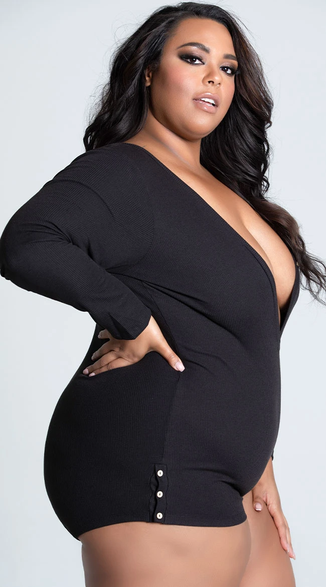 MAPALÉ Plus Size Nighttime Seductions Romper 2 MAPALÉ Plus Size Nighttime Seductions Romper - Image 2