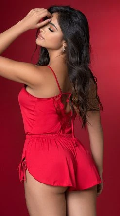 MAPALÉ Sweet Dreams Sleep Romper -LEG AVENUE Shop ES 7411 Red Back 2022FEBPO42540