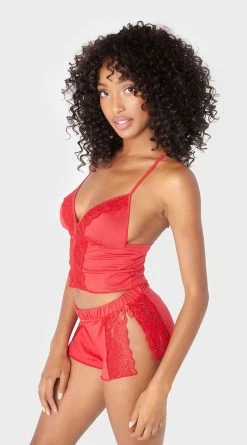 MAPALÉ Cheeky Romance Pajama Set -LEG AVENUE Shop ES 7417 RED 02 YANDY PS03302022