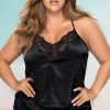 MAPALÉ Plus Size Bedtime Hottie Satin Pajama Set