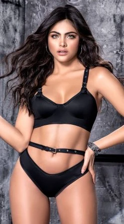 MAPALÉ You Buckle Believe It Bra Set