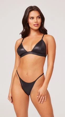 Yandy Wet Look Cage Bra Set -LEG AVENUE Shop EY 4379 WET BLACK 1122 Yandy PS06302022