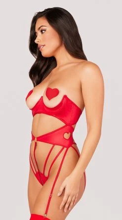 Yandy Fluttering Heart Crotchless Bodysuit 5 Yandy Fluttering Heart Crotchless Bodysuit -LEG AVENUE Shop EY 4418 STRAPPY HEART CUT OUT BODYSUIT RED 1945