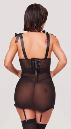 Yandy X Lana Rhoades Eternal Love Affair Bustier Set -LEG AVENUE Shop EY LNA 0014 LANA BUSTIER SKIRT SET BLACK 5646