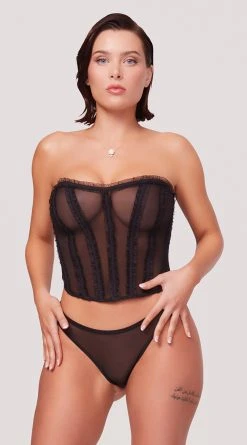 Yandy X Lana Rhoades Love Game Bustier Set -LEG AVENUE Shop EY LNA 0015 LANA BUSTIER PANTY SET BLACK 5412