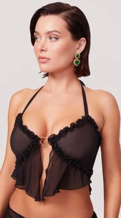 Yandy X Lana Rhoades Destined To Be Bra Set -LEG AVENUE Shop EY LNA 009 LANA BRA MINI SKIRT SET BLACK 5490