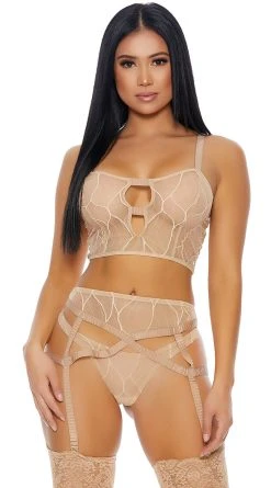 Forplay Made To See Mesh Bra Set
