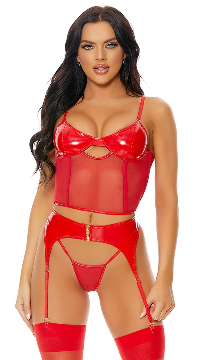 Forplay Slick Me Up Bustier Set 1 Forplay Slick Me Up Bustier Set