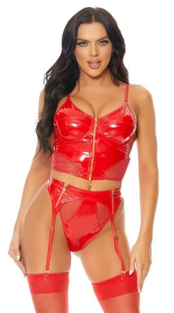 Forplay Slick Me From Head To Toe Bra Set