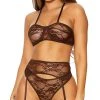 Forplay Lust Over You Garter Bra Set