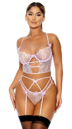 Forplay Give Me Flutters Bra Set -LEG AVENUE Shop FP 773023 lilac alt1 lg 2023MAY