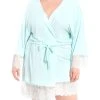 ICollection Plus Size Long For Lace Robe