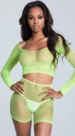 LEG AVENUE Rhinestone Ready Biker Short Set