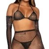 LEG AVENUE Sparkle And Fine Bra Set