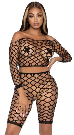 LEG AVENUE Net It Together Biker Short Set -LEG AVENUE Shop LA 81633 03 011 2021MAR28878