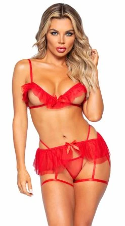 LEG AVENUE Kiss Of Mesh Bra Set -LEG AVENUE Shop LA 81645 001 003 2021DEC45048