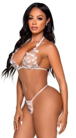 LEG AVENUE Embroidered Butterfly Mesh Bra Set -LEG AVENUE Shop LA 81648 04 002 2022APR47820