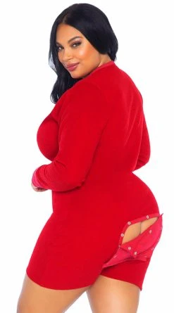 LEG AVENUE Plus Sized Love Me Long Johns Romper -LEG AVENUE Shop LA 86649X 002 003 2021DEC45048