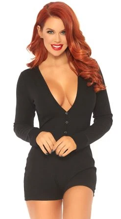 LEG AVENUE Love Me Long Johns Romper -LEG AVENUE Shop LA 86649 01 001 2018Holiday