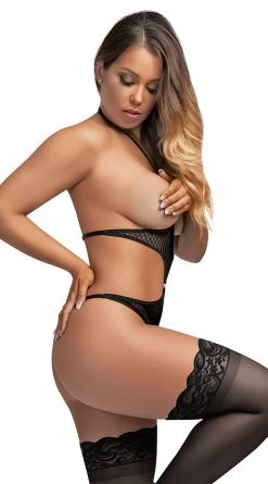 Magic Silk All Of Me Open Cup Teddy -LEG AVENUE Shop MS M246 BLK ALT 2021APR32465