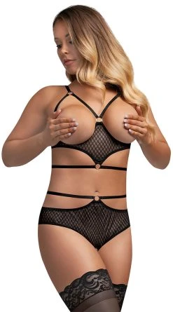 Magic Silk Strap Down To Nothing Bra Set -LEG AVENUE Shop MS M249 BLK 2021APR32465