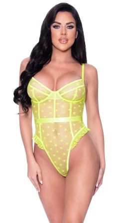 Magic Silk Starlight High Leg Teddy 9 Magic Silk Starlight High Leg Teddy -LEG AVENUE Shop MS M317 LIM Full Length 2023APRIL