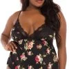Oh La La Cheri Plus Size Reina Floral PJ Short Set