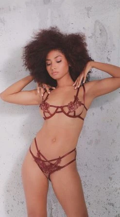 Oh La La Cheri Falling For You Applique Bra Set