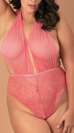 Oh La La Cheri Plus Size Aria Plunging Teddy -LEG AVENUE Shop OL 52 10990X TRS ALT HR 2021APR31866