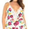 Oh La La Cheri Plus Size Reina Floral Romper