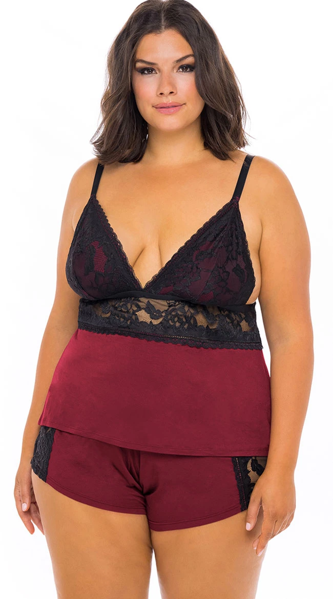 Oh La La Cheri Plus Size Sleepless Nights Cami Set 1 Oh La La Cheri Plus Size Sleepless Nights Cami Set