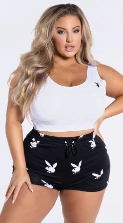 Playboy Plus Size Entertainment Lounge Short Set