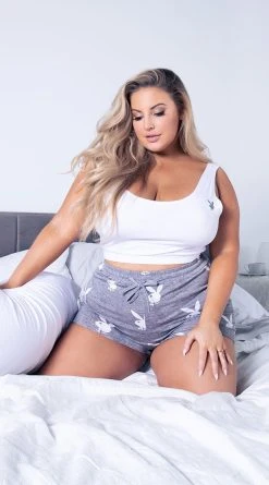 Playboy Plus Size Entertainment Lounge Short Set -LEG AVENUE Shop PB PBL2015X EDS 6 YANDY 2021FALLEDIT