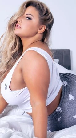 Playboy Plus Size Entertainment Lounge Short Set -LEG AVENUE Shop PB PBL2015X EDS YANDY 2021FALLEDIT