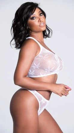 Pink Lipstick Don't Leaf Me Bra Set -LEG AVENUE Shop PL 23071 WHITE 4 PS01182021