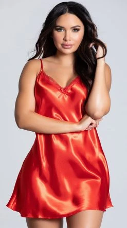 Popsi Lingerie Midnight Satin Chemise -LEG AVENUE Shop PO 261 RED PS09182019 1