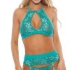 Popsi Lingerie Nicolette Lace Gartered Bra Set