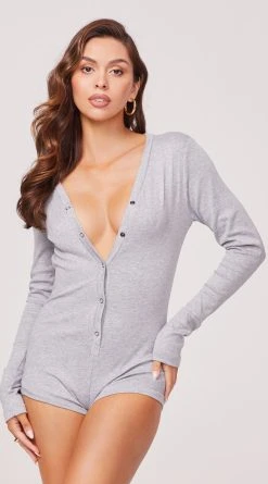 Roma Cozy And Comfy Sweater Romper -LEG AVENUE Shop RM LI211 grey F Yandy PS07272022
