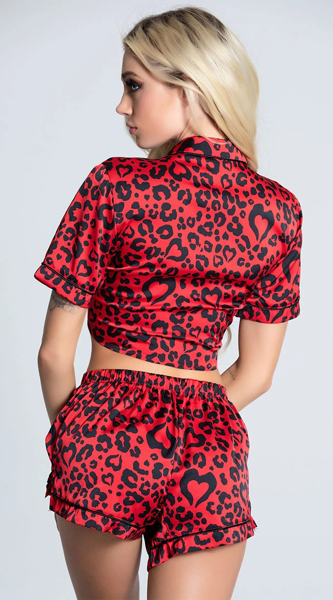 Roma Roaring Love Satin Short Set 3 Roma Roaring Love Satin Short Set - Image 3