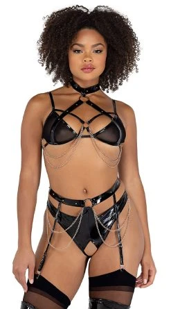 Roma Off The Chain Bra Set -LEG AVENUE Shop RM LI507 Blk 2021DEC43200