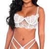 Roma Wedding Rosette Lace Bra Set