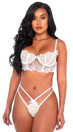 Roma Wedding Rosette Lace Bra Set