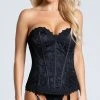 Shirley Of Hollywood Satin And Lace Corset Set