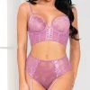 Seven 'til Midnight Pretty In Pink Longline Bra Set