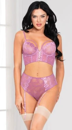 Seven 'til Midnight Pretty In Pink Longline Bra Set
